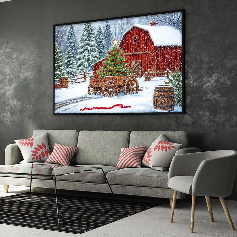 5D Diamond Painting – Weihnachtszauber auf der Farm