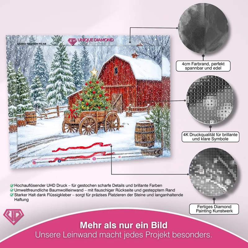 5D Diamond Painting – Weihnachtszauber auf der Farm