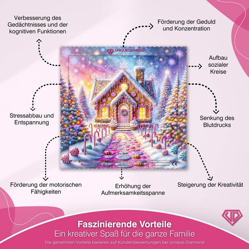 5D Diamond Painting – Zauberhaftes Lebkuchenhaus