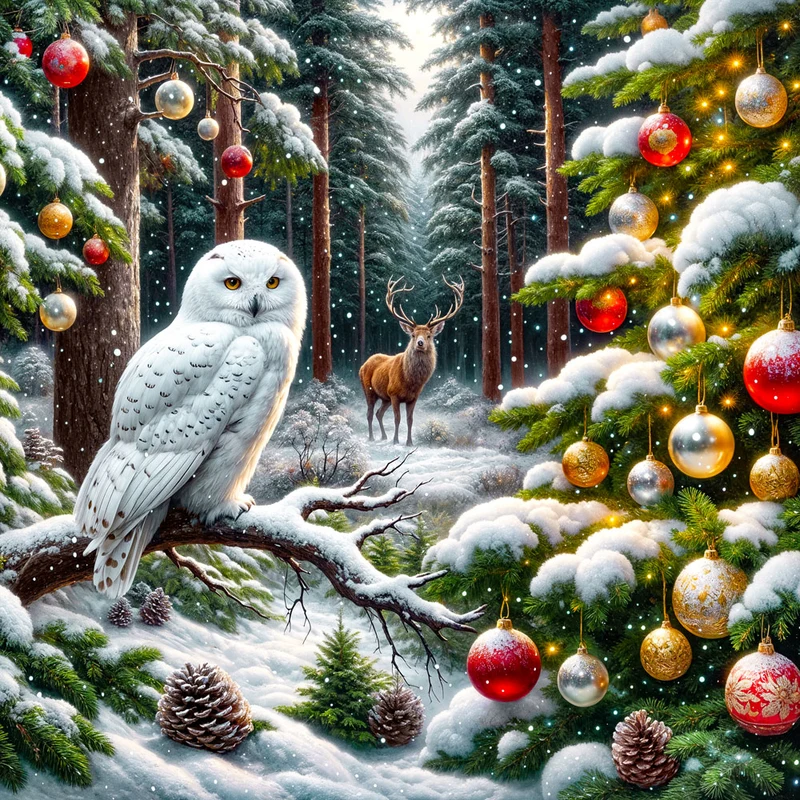5D Diamond Painting – Magischer Winterwald