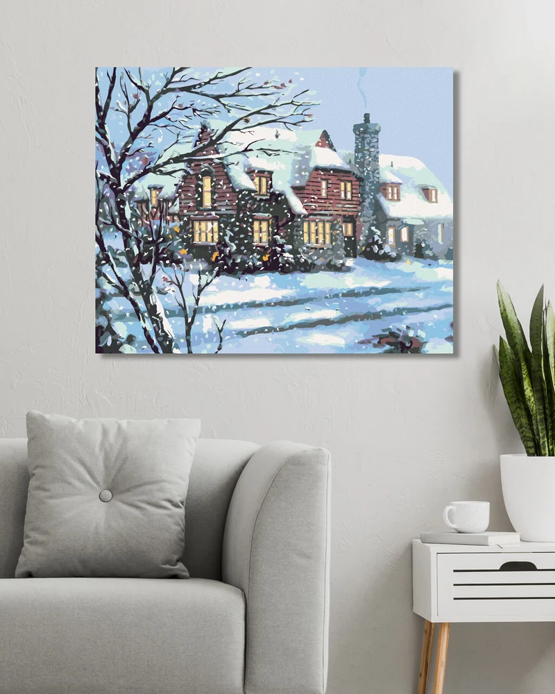 Diamond painting - SCHNEEBEDECKTES HAUS (D. RUSTY RUST)