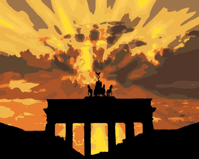 Diamond painting - SONNENUNTERGANG IN BERLIN