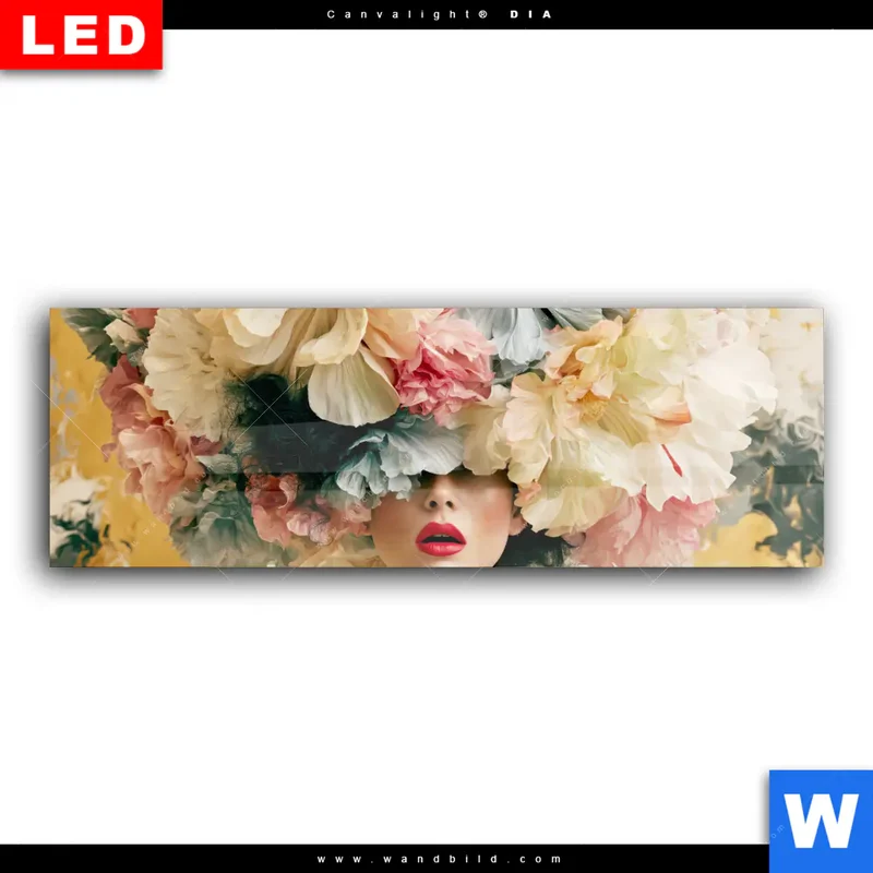 Wechselmotiv Acrylglas Canvalight® DIA | Florale Diva | Panorama