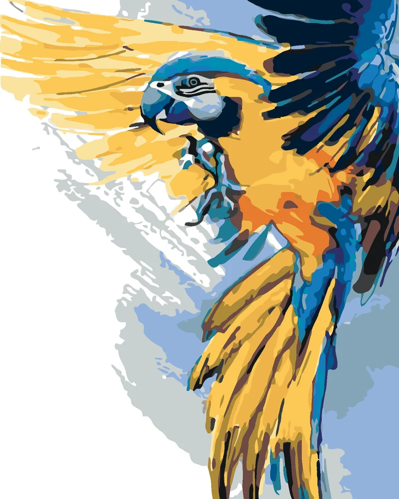 Diamond painting - PAPAGEI IM FLUG