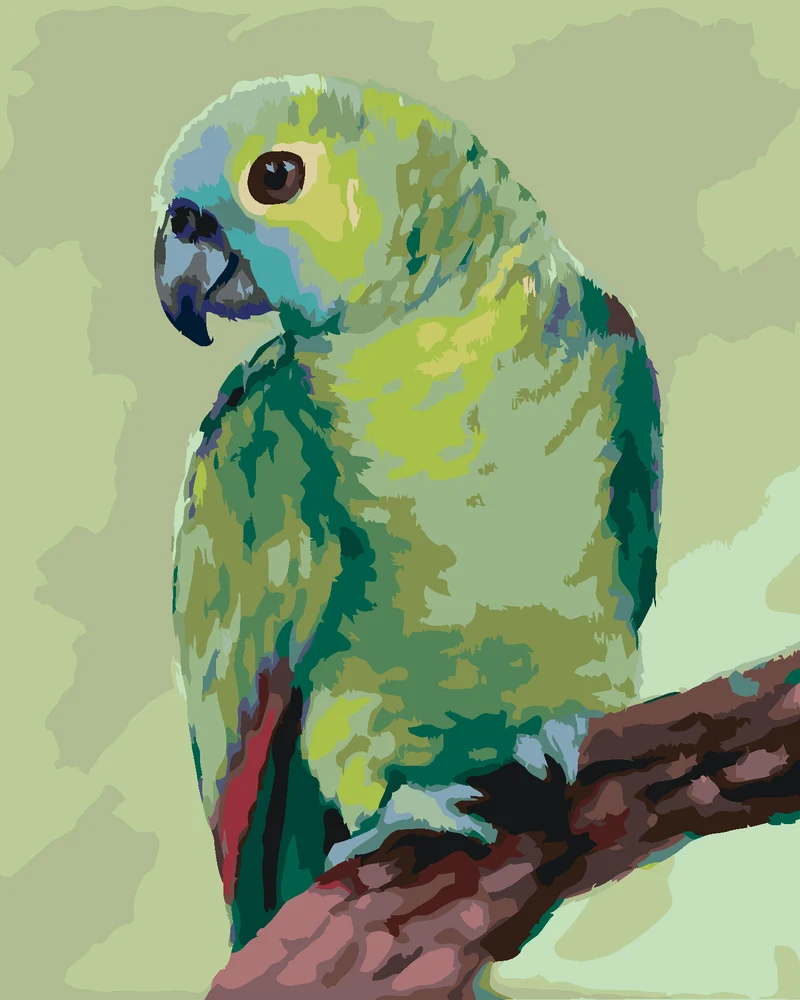 Diamond painting - PAPAGEI (MYROSLAVA VOLOSCHUK)