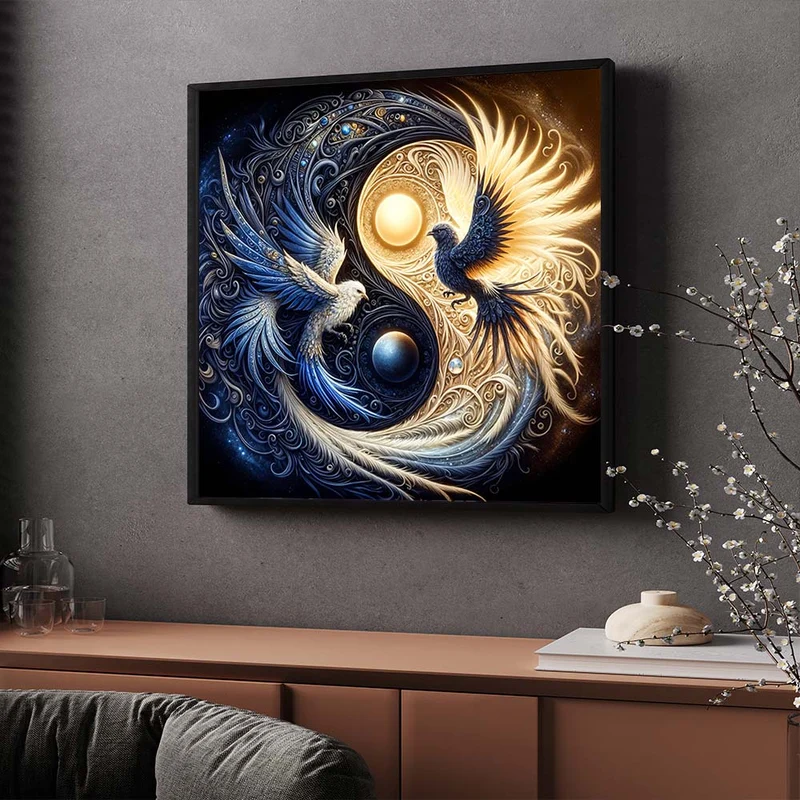 5D Diamond Painting – Yin und Yang Phönix-Vögel