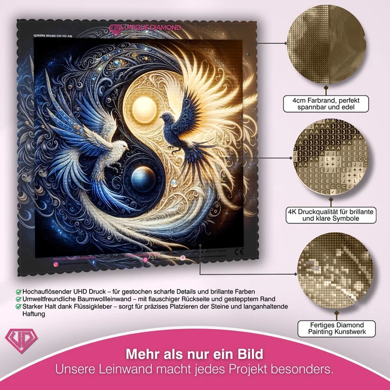 5D Diamond Painting – Yin und Yang Phönix-Vögel
