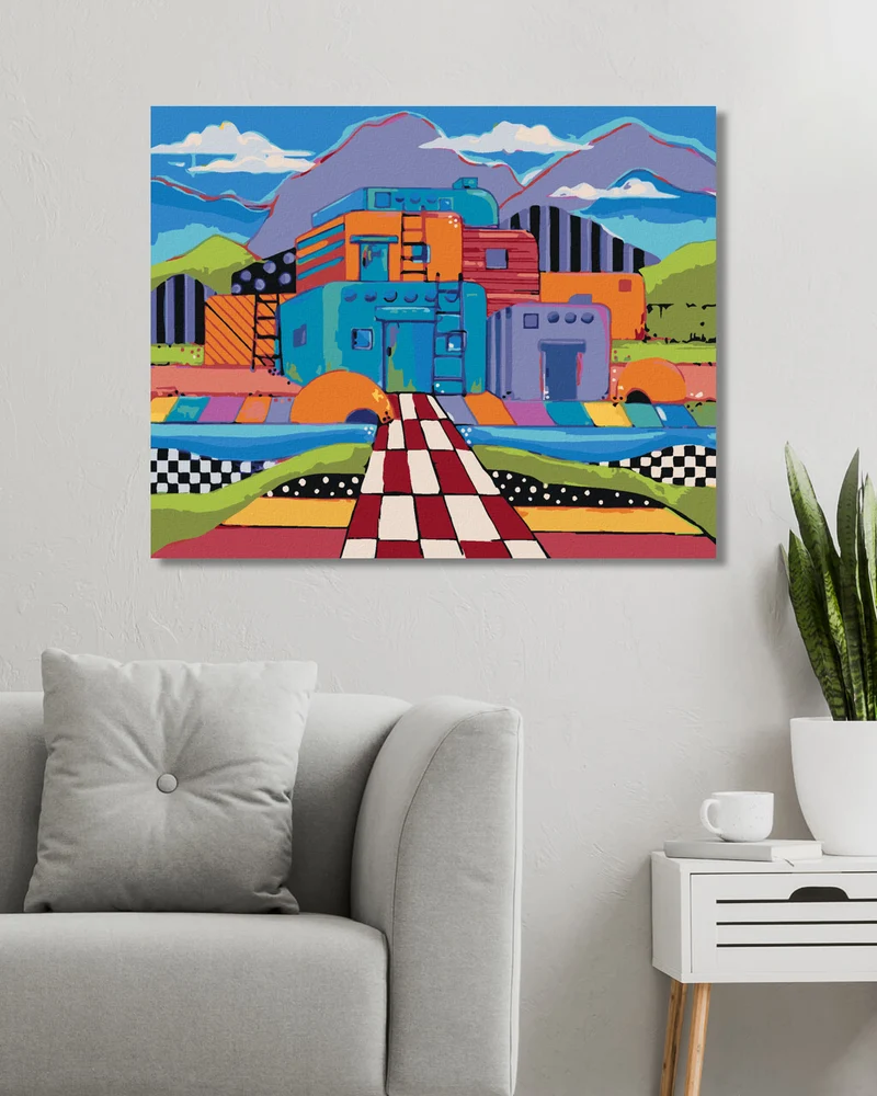 Diamond painting - FARBIGES HAUS (JONNA JAMES)