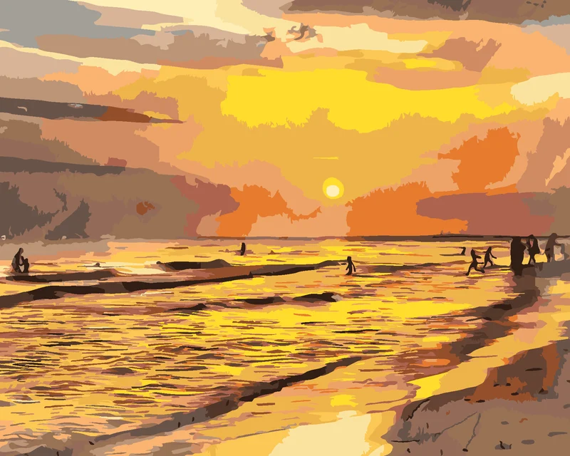 Diamond painting - SONNENUNTERGANG AM STRAND