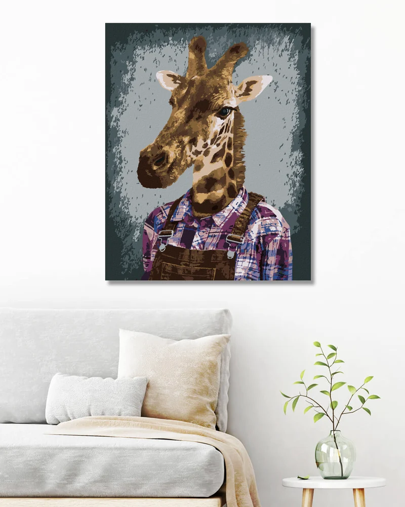 Diamond painting - GIRAFFE IM HEMD