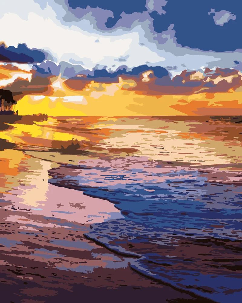 Diamond painting - SONNENUNTERGANG AM STRAND