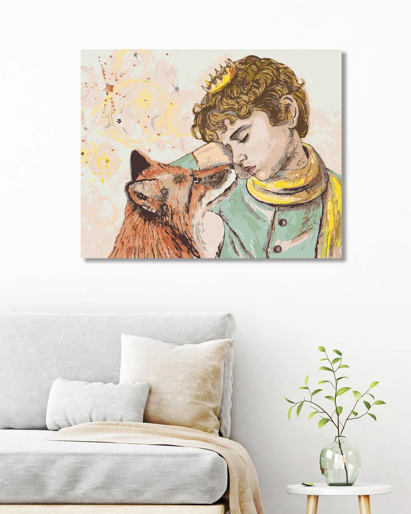 Diamond painting - VERTRÄUMTER KLEINER PRINZ UND FUCHS