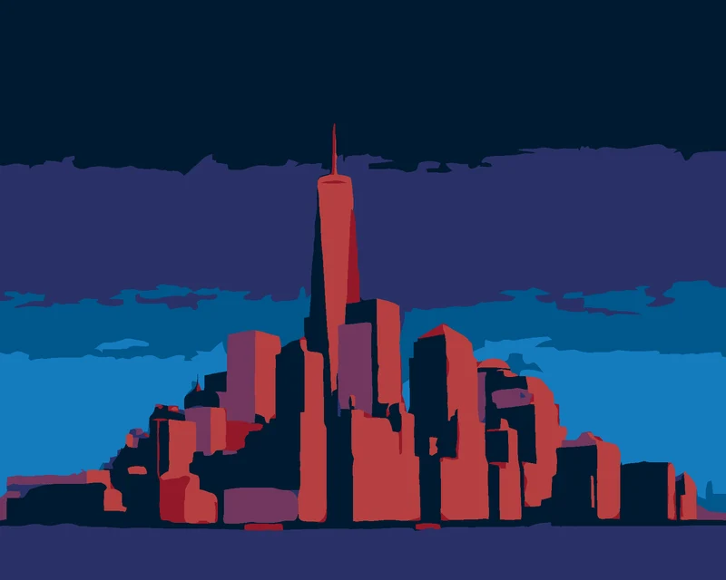 Diamond painting - LEUCHTENDES MANHATTAN IN NEW YORK