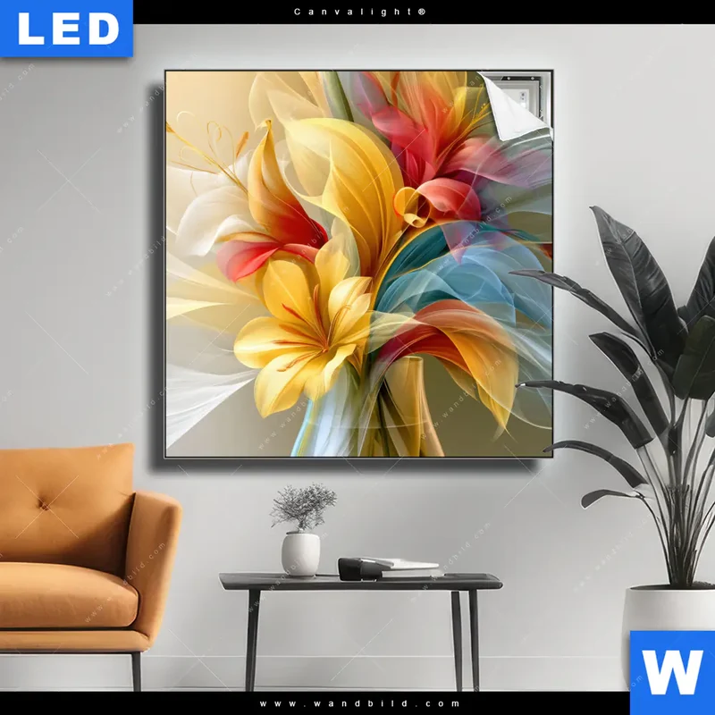 Canvalight® Leuchtbild | Leuchtende Lilienträume | Quadrat
