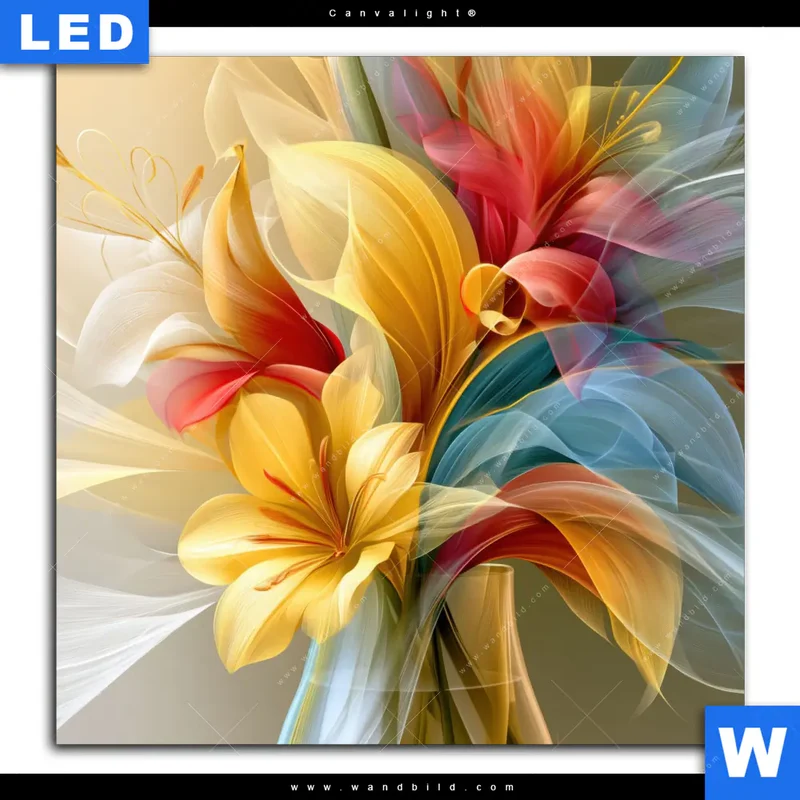 Canvalight® Leuchtbild | Leuchtende Lilienträume | Quadrat