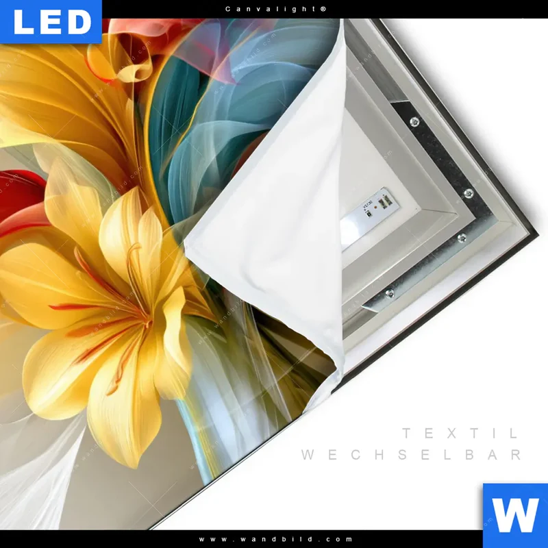 Canvalight® Leuchtbild | Leuchtende Lilienträume | Quadrat