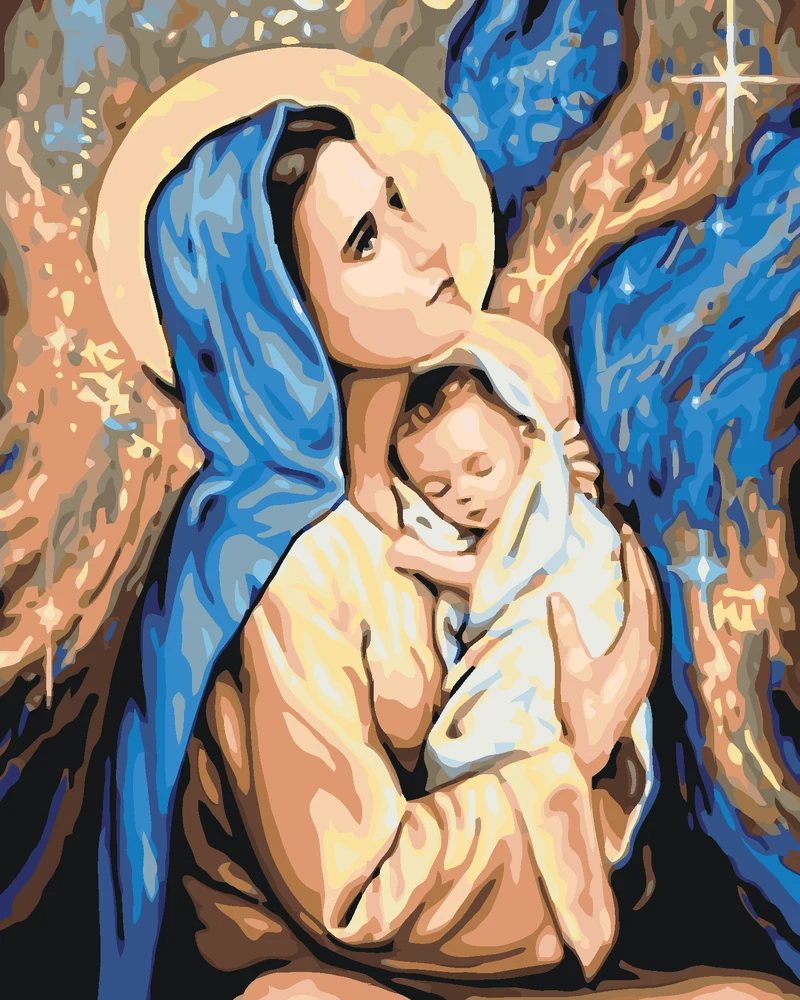Diamond painting - JUNGFRAU MARIA MIT JESUS