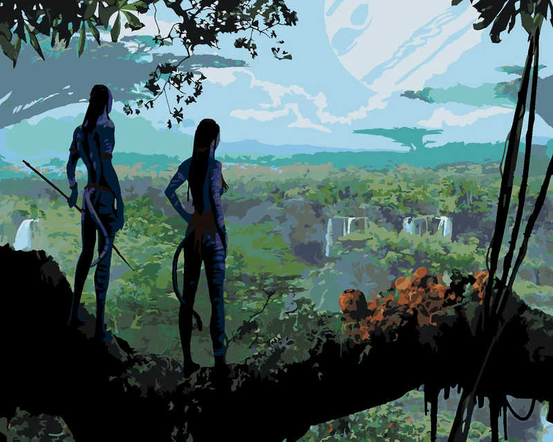 Diamond painting - PANDORIANER BEOBACHTEN IHR LAND (Avatar)