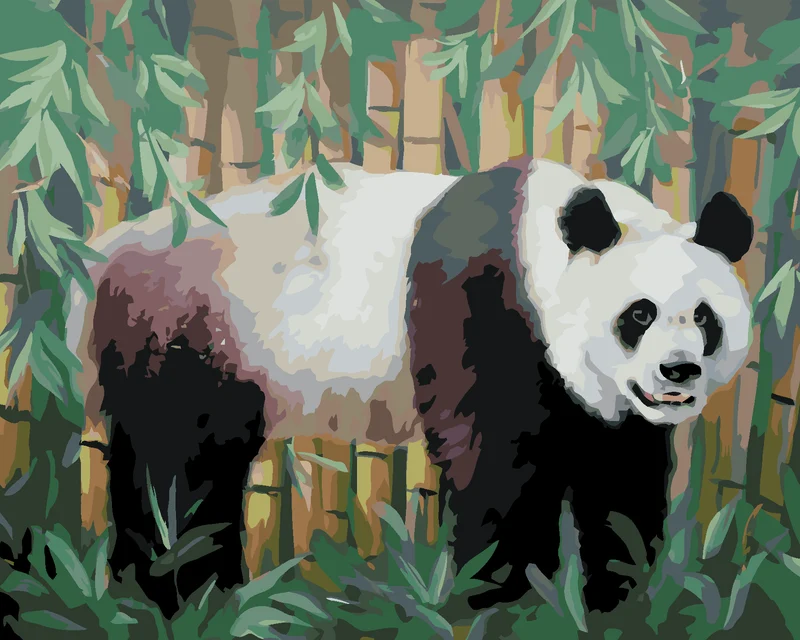 Diamond painting - PANDA UND BAMBUS (D. RUSTY RUST)
