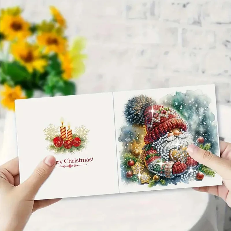 5D Diamond Painting Grußkarten – Winterwichtel & Waldfreunde