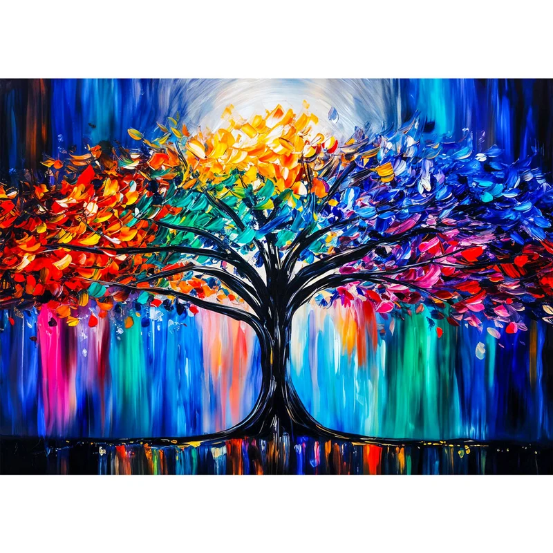 5D Diamond Painting – Farbenbaum des Lebens