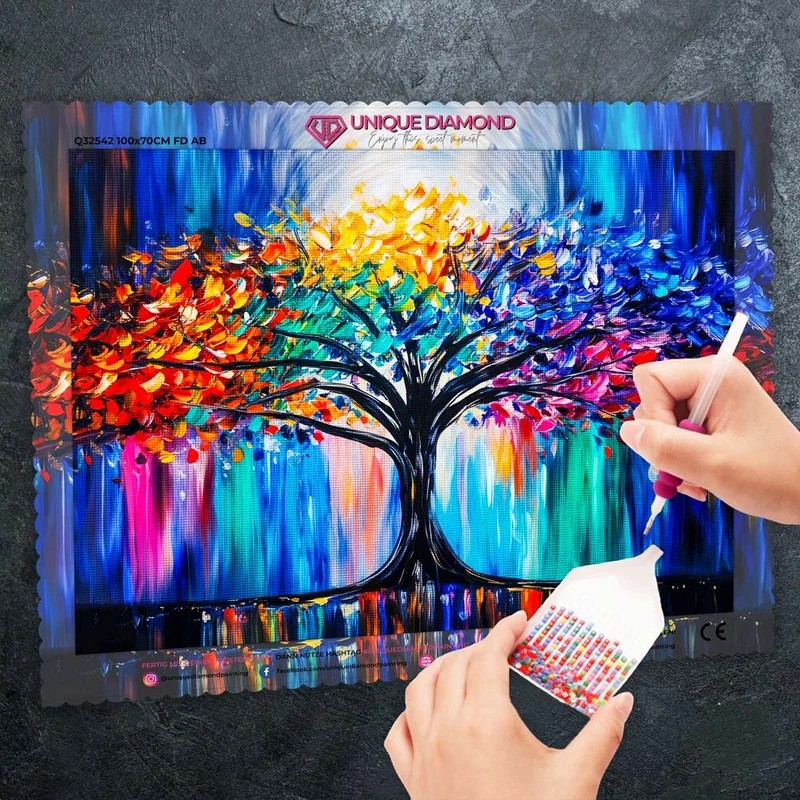 5D Diamond Painting – Farbenbaum des Lebens