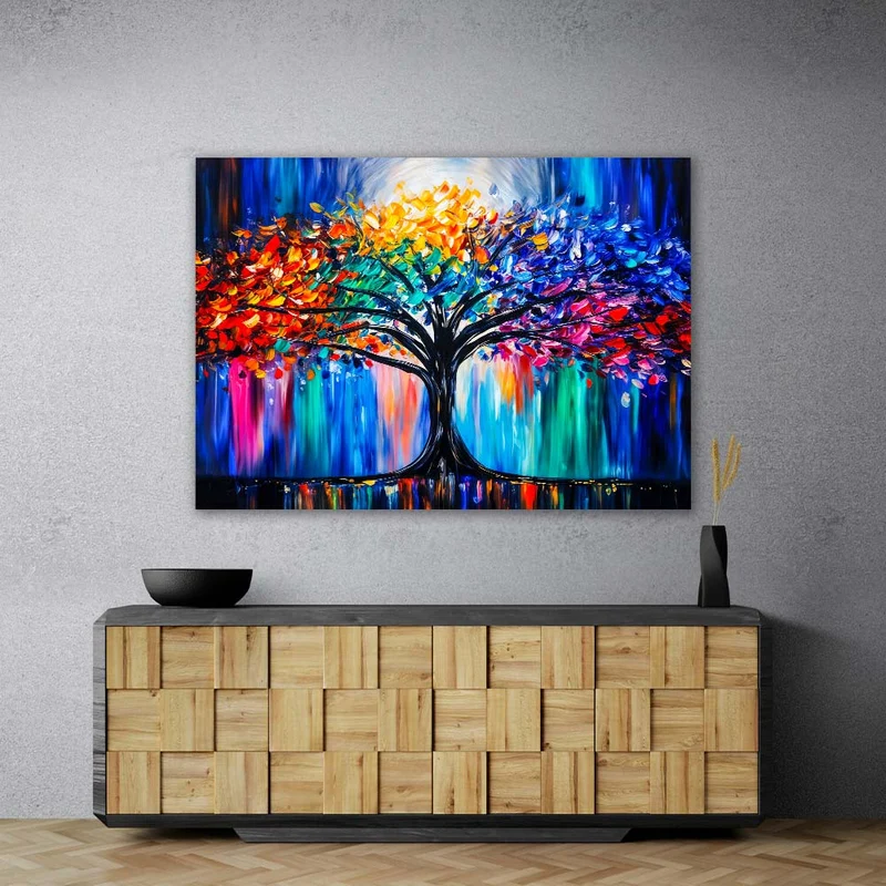 5D Diamond Painting – Farbenbaum des Lebens