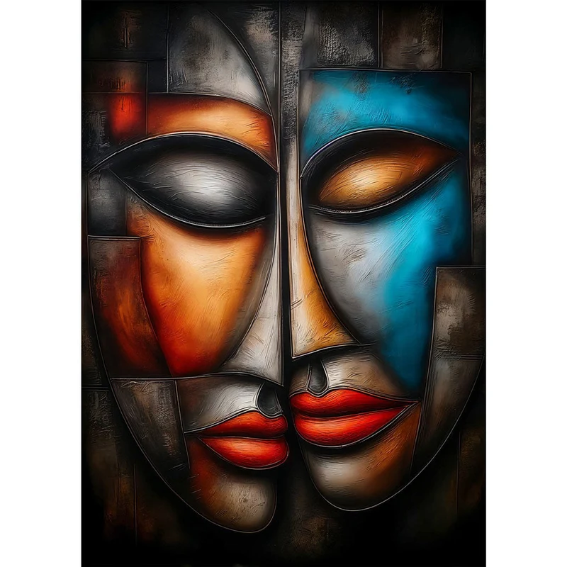 5D Diamond Painting – Abstrakte Liebe in Farben