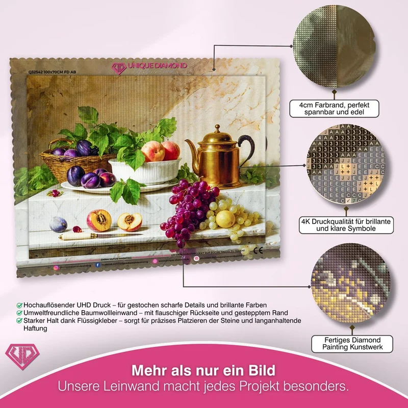 5D Diamond Painting – Klassisches Früchtestillleben