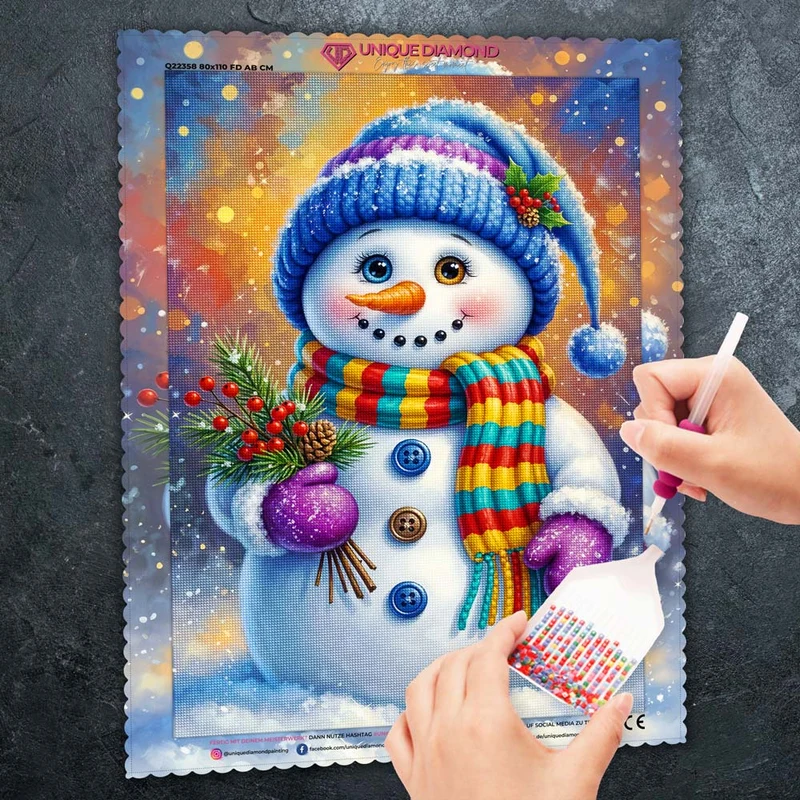 5D Diamond Painting – Bunte Grüße von Frosty