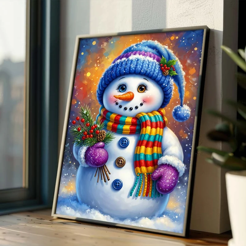 5D Diamond Painting – Bunte Grüße von Frosty