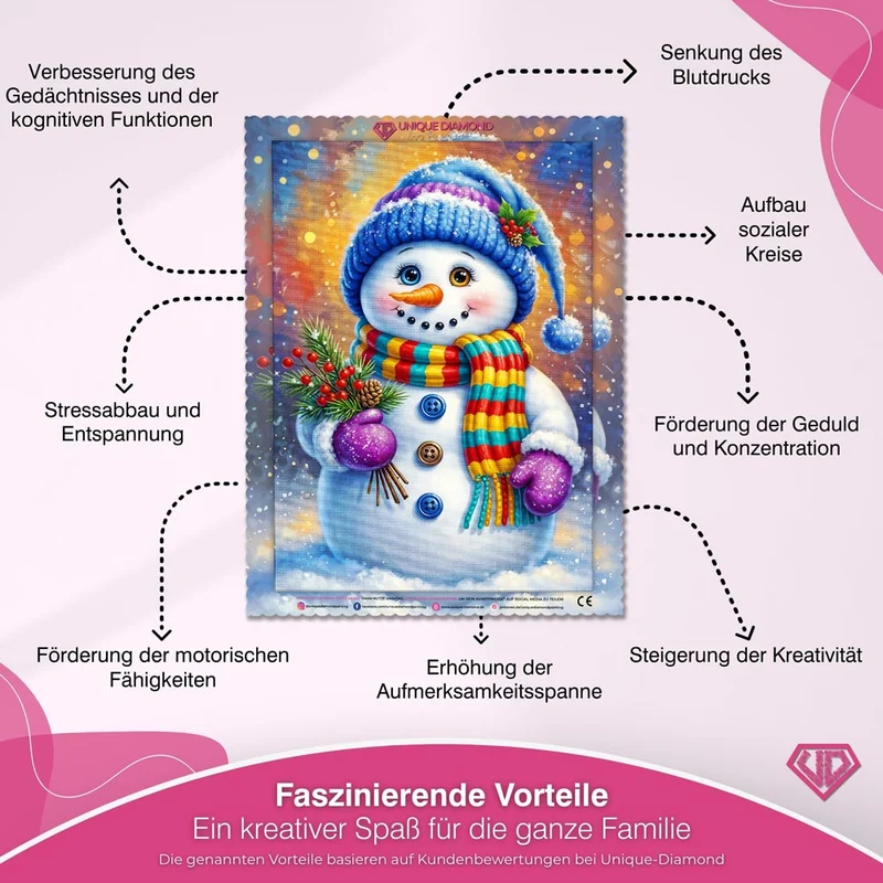 5D Diamond Painting – Bunte Grüße von Frosty