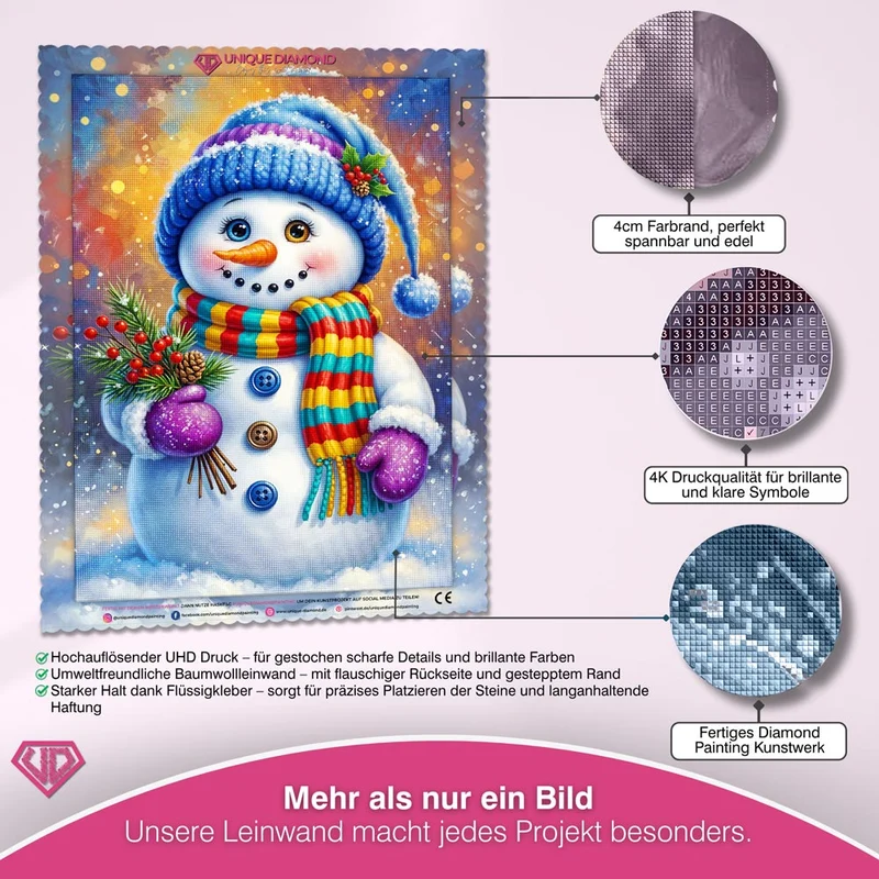5D Diamond Painting – Bunte Grüße von Frosty