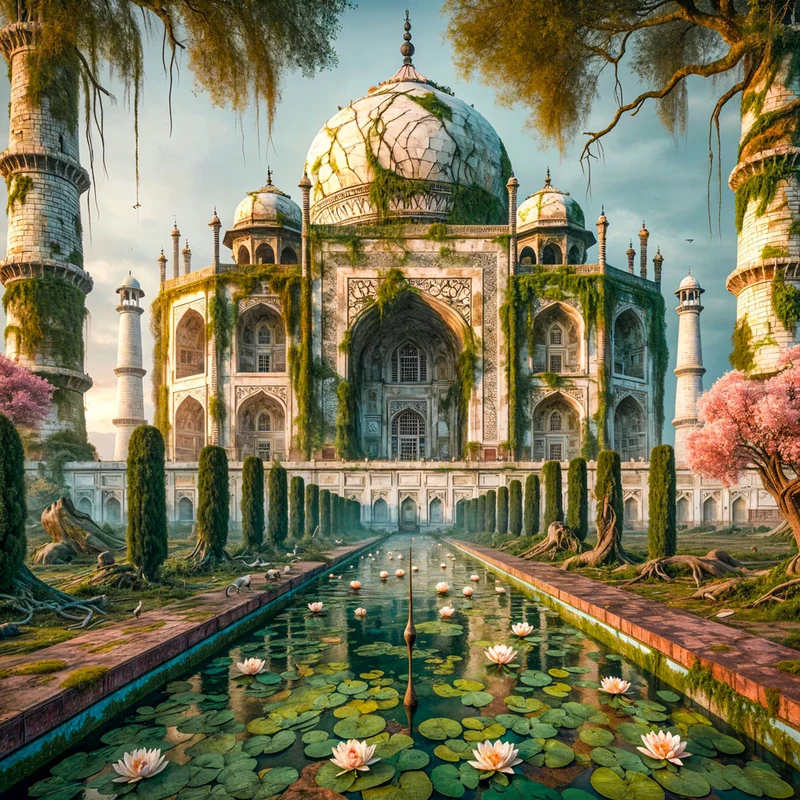 5D Diamond Painting – Tempel der Vergessenen Blüte