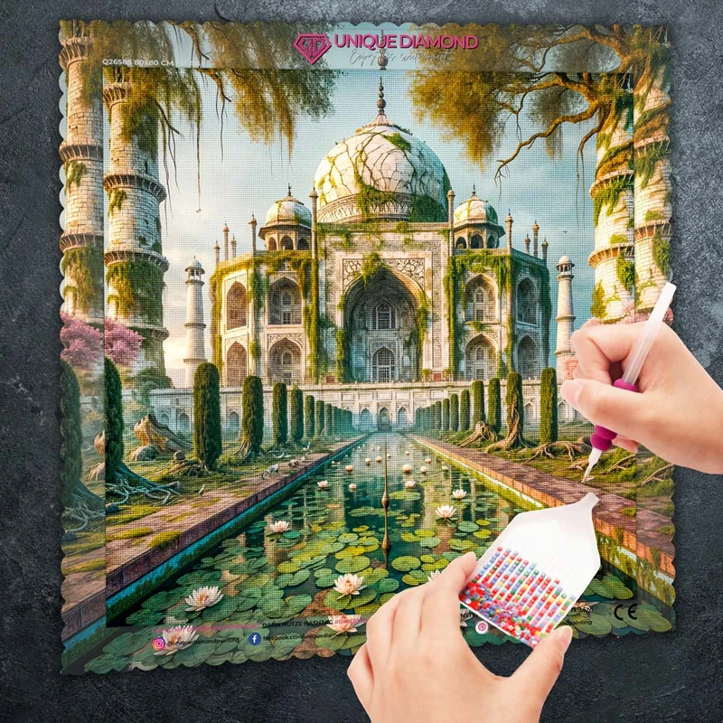 5D Diamond Painting – Tempel der Vergessenen Blüte