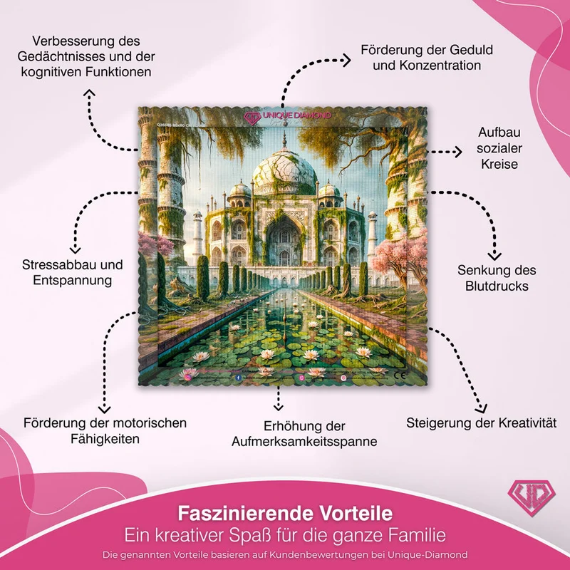 5D Diamond Painting – Tempel der Vergessenen Blüte