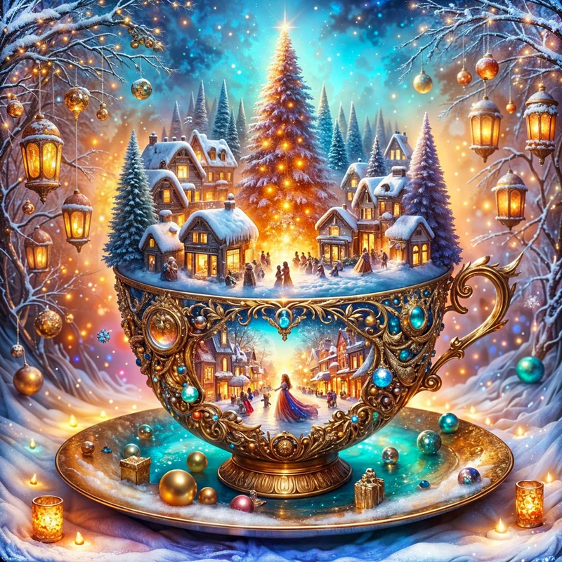5D Diamond Painting – Lumina’s Winterträumerei