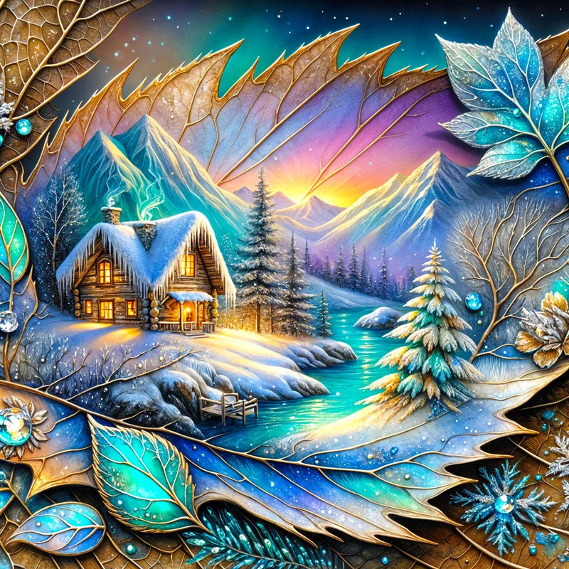 5D Diamond Painting – Frosthauch im Juwelental