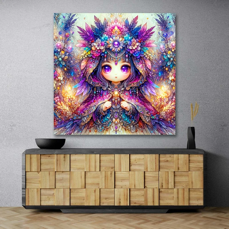 5D Diamond Painting – Galaxia, Hüterin der Juwelenblüten