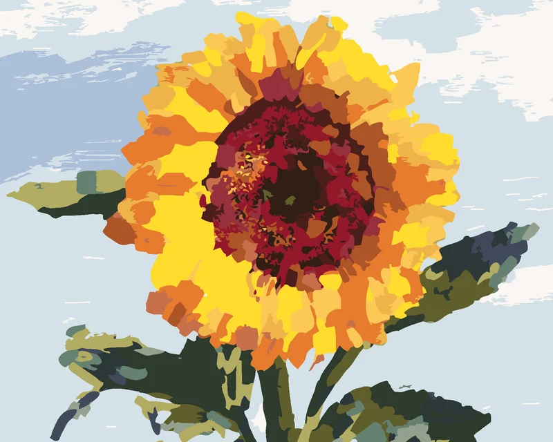 Diamond painting - STRAHLENDE SONNENBLUME