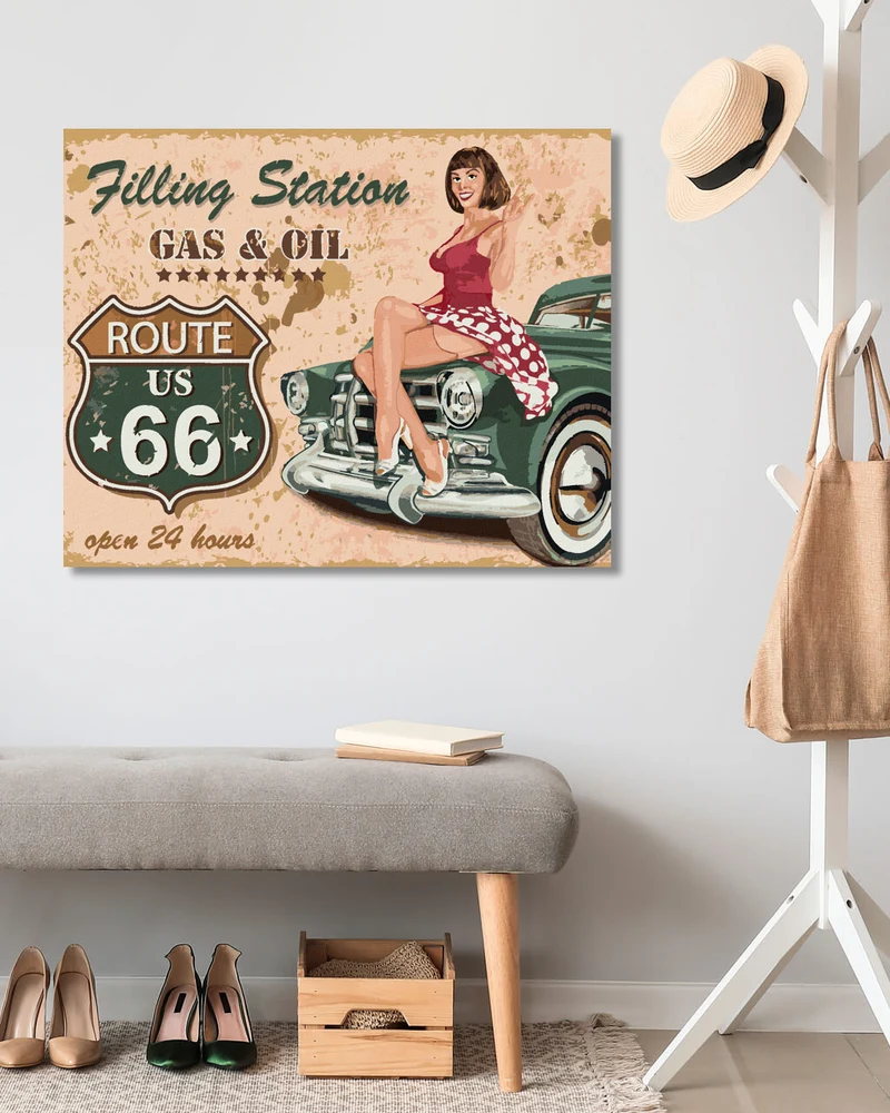 Diamond painting - ROUTE 66