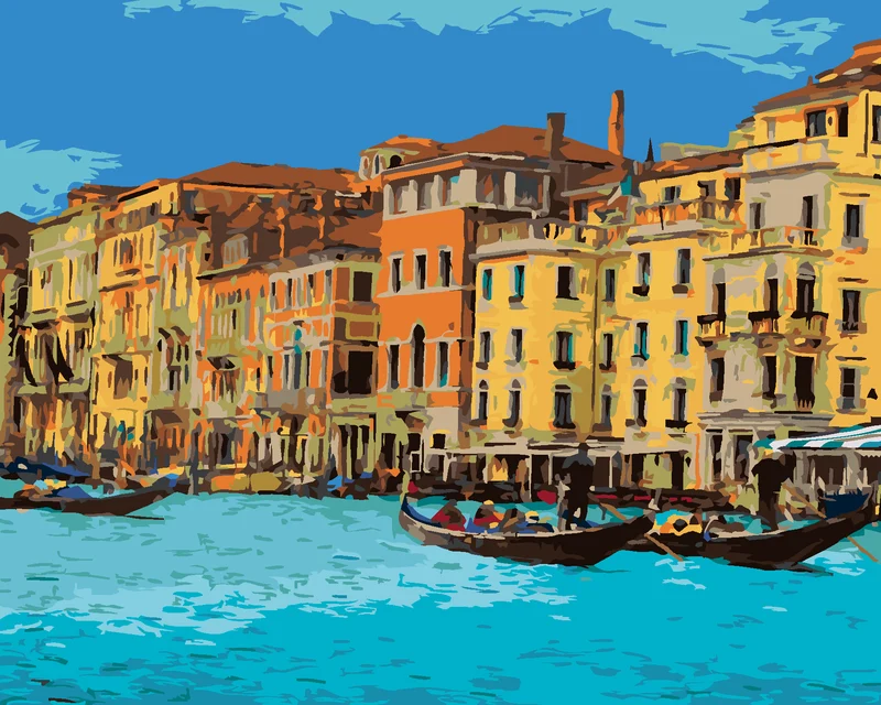 Diamond painting - VENEDIG MIT TOURISTEN