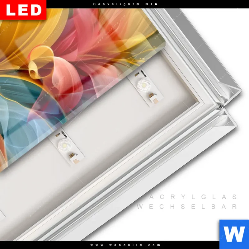 Leuchtbild Acrylglas Canvalight® DIA | Leuchtende Lilienträume | Hochformat