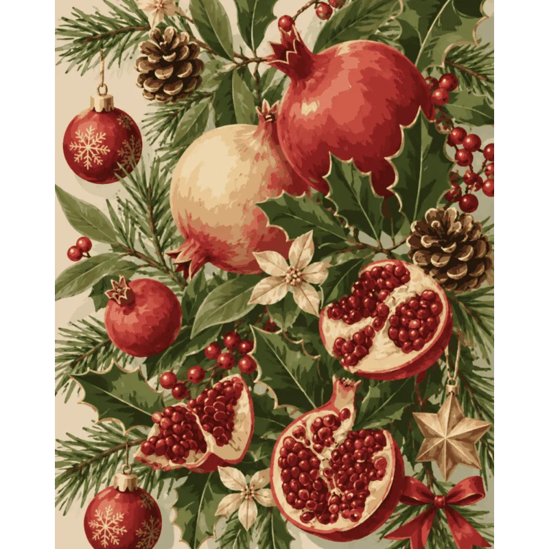 Winterliche Granatäpfel