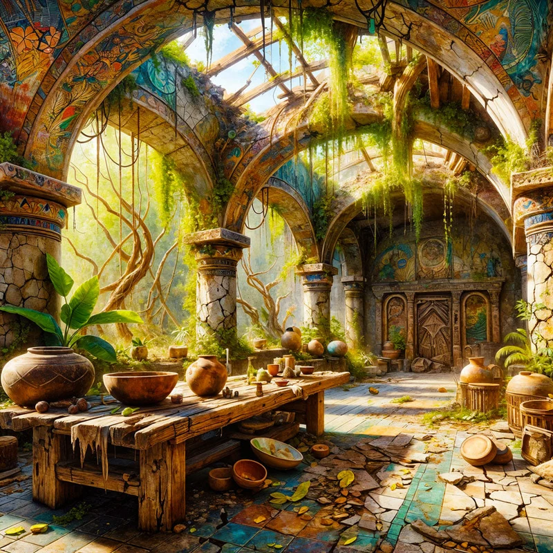 5D Diamond Painting – Der vergessene Tempel der Natur