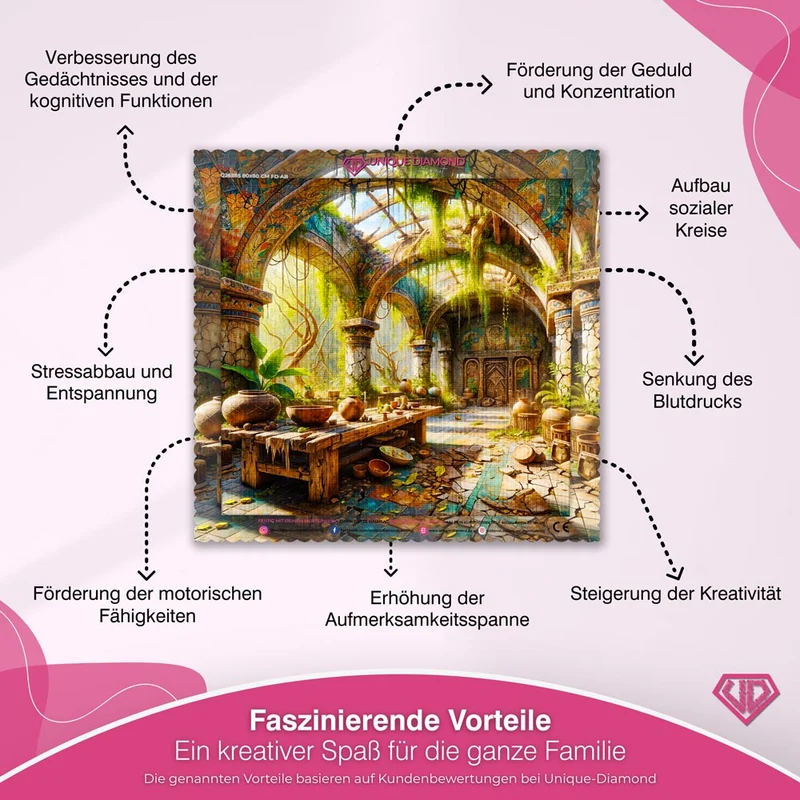 5D Diamond Painting – Der vergessene Tempel der Natur