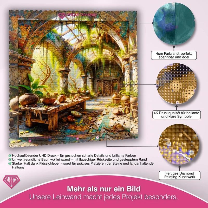 5D Diamond Painting – Der vergessene Tempel der Natur