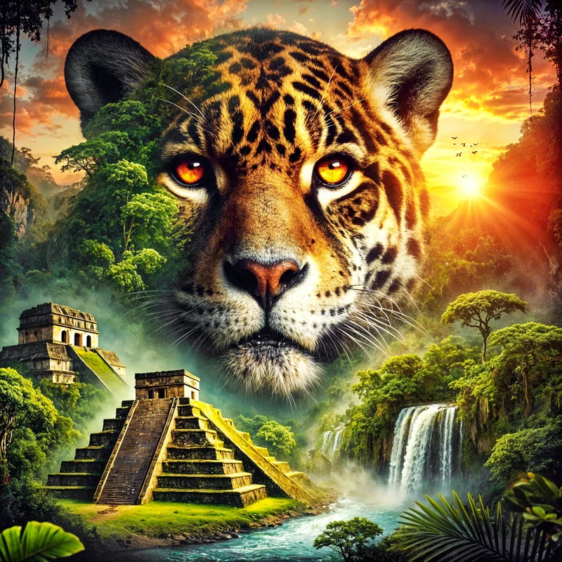 5D Diamond Painting – Der Wächter der Maya-Ruinen