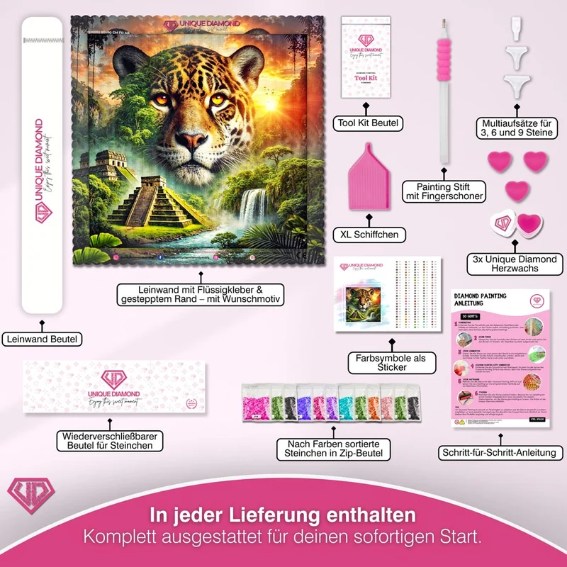 5D Diamond Painting – Der Wächter der Maya-Ruinen