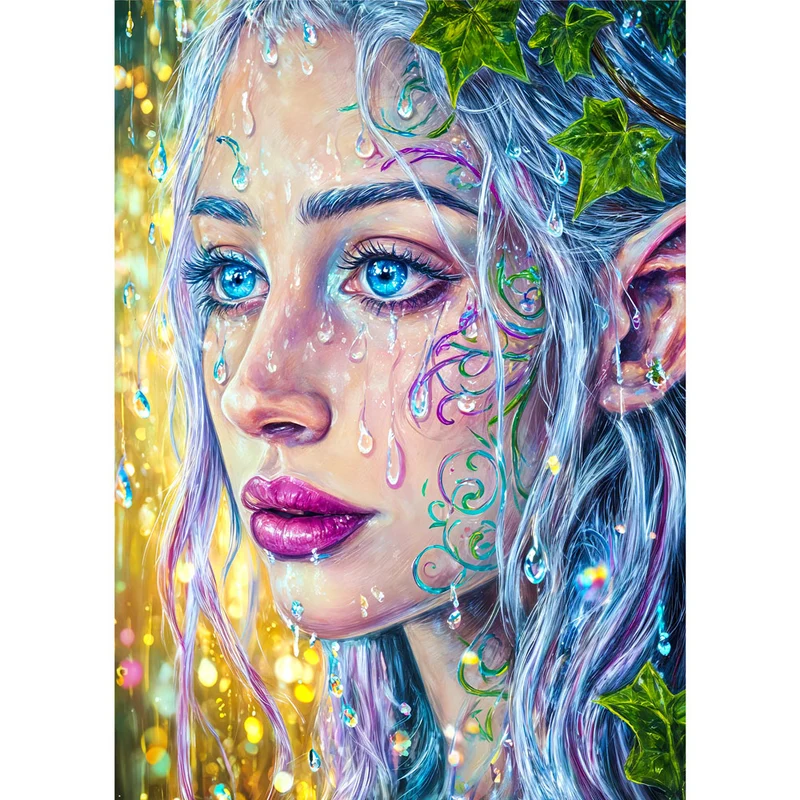5D Diamond Painting – Elara, die Tränenelfe